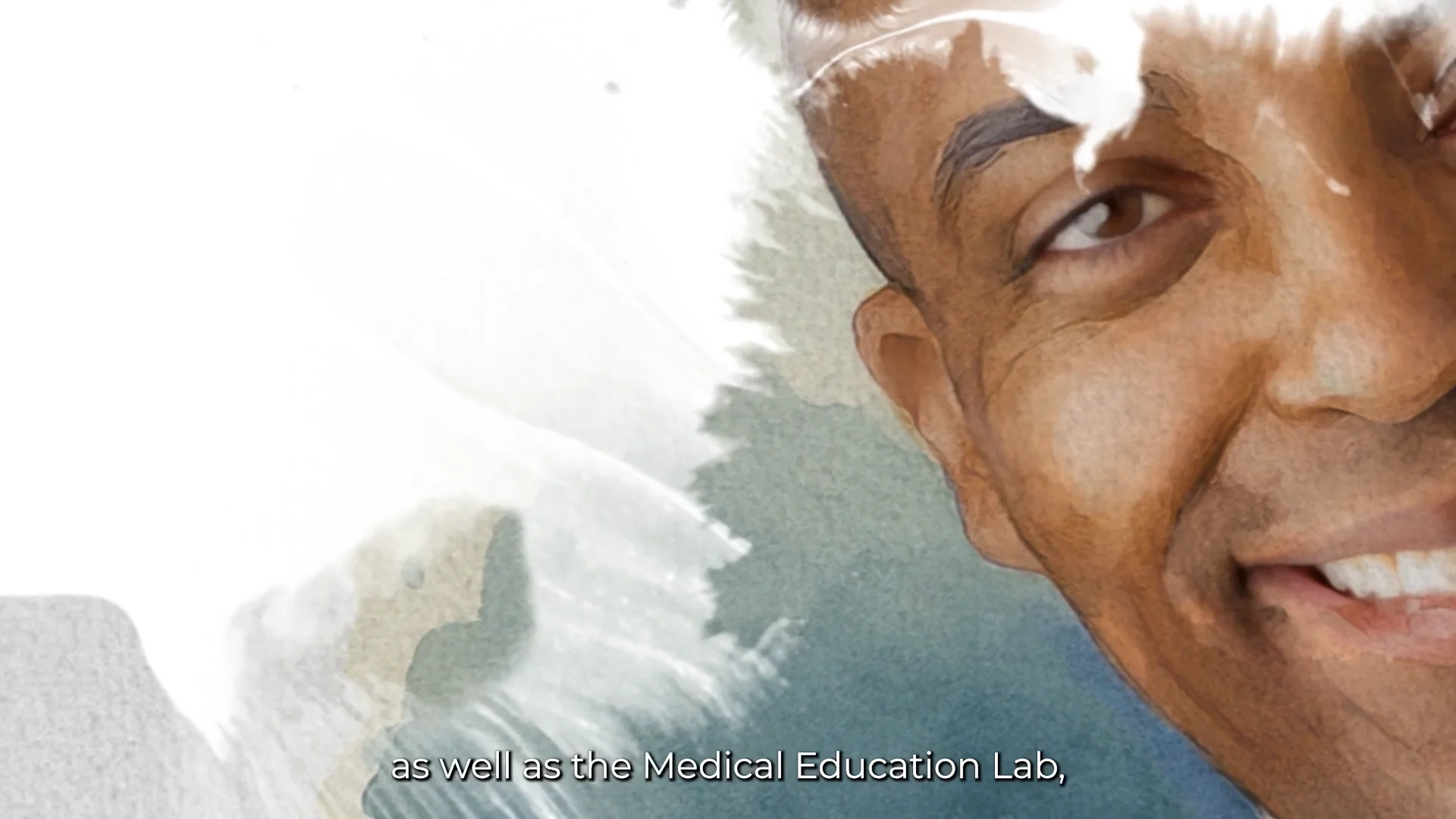 A watercolour portrait of a speaker from the 2025 AAMC Virtual Awards Program.