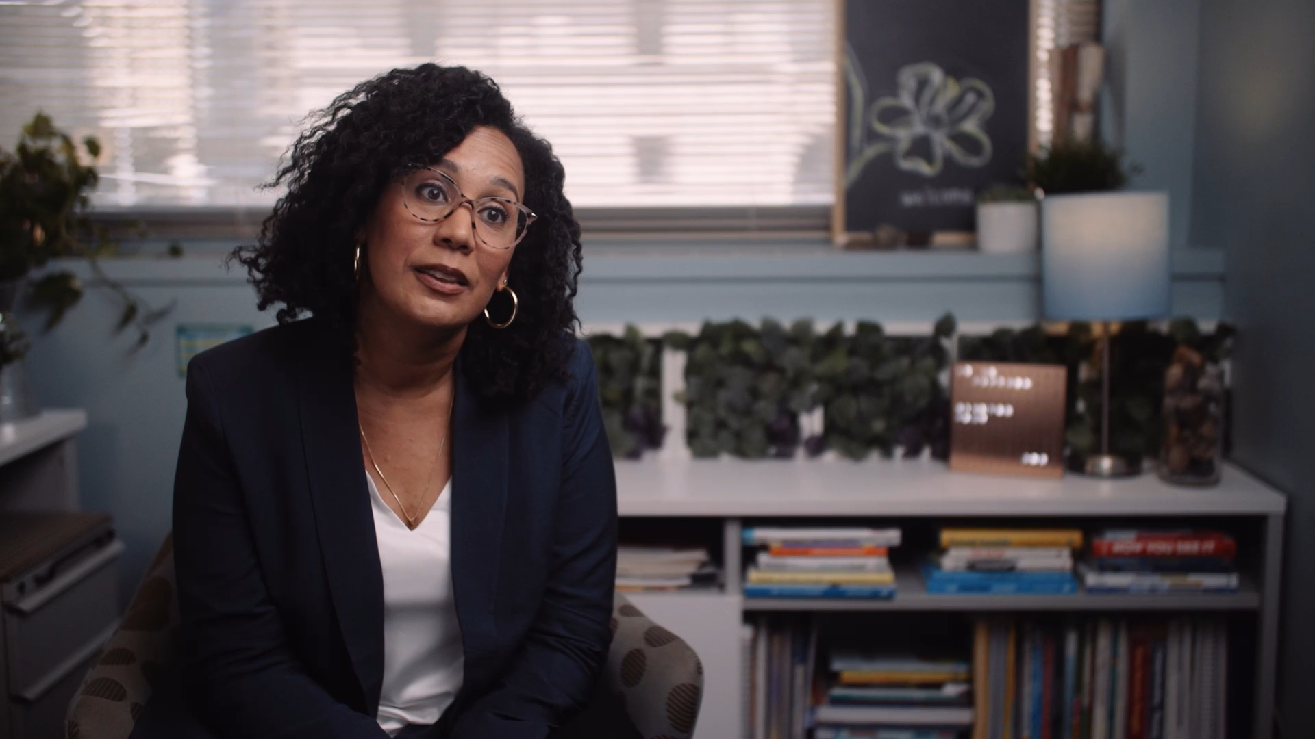 A clinician speaking to camera in a consulting room, from the Child Mind Institute clinician profile.